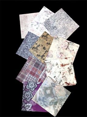 10 Sheets VTG 1984 All Occasions  WRAPPING PAPER & Fancy TISSUE PAPER  Flowers